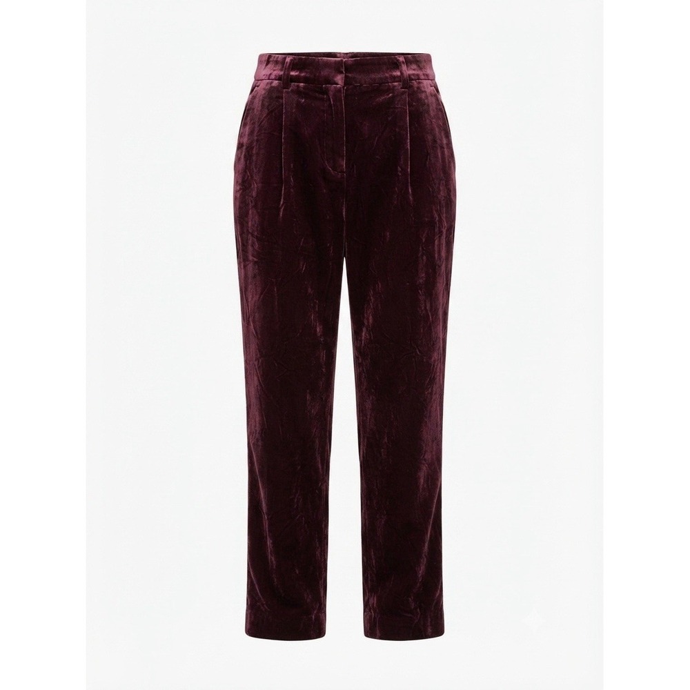 Loft Velvet Pants Sz 6 Women's Straight Leg Office Work Boho Holiday New